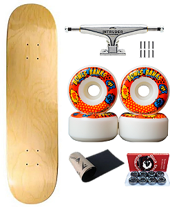 SKATE COMPLETO COM SHAPE MAPLE LISO 8,5"