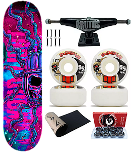 SKATE COMPLETO COM SHAPE WOOD LIGHT PUFF 8,25