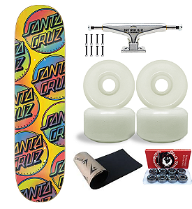 SKATE COMPLETO COM SHAPE EM MAPLE SANTA CRUZ 8,25"