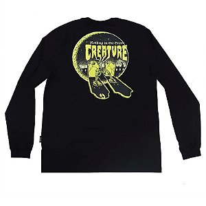 CAMISETA MANGA LONGA CREATURE GRAVE ROLLER PRETA TAMANHO GG