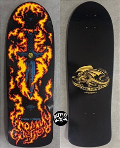 Tommy Guerrero Flaming Dagger Reissue Skateboard Deck Black 2012