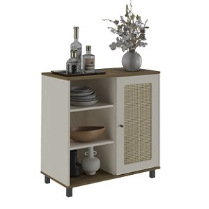 Buffet Tela 3D Charlotte - Pinho / Off White