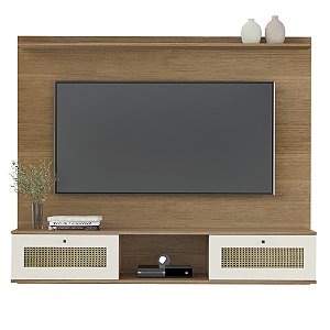 Painel de TV 160cm até 72 Polegadas Trama - Cinamomo / Off White
