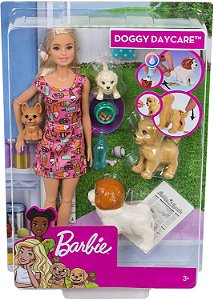 Boneca Barbie Treinadora de Cachorrinhos Loira -Mattel FXH08