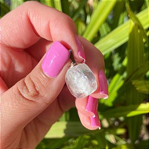 Pingente Polido Quartzo Cristal