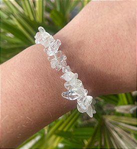 Pulseira Cascalho Quartzo Cristal