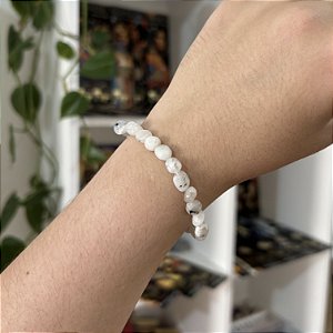 Pulseira Polida de Pedra da Lua natural