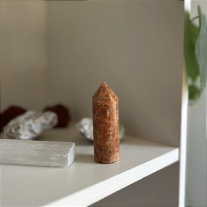 Ponta cilíndrica de Calcita Laranja
