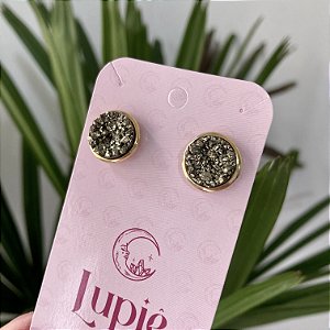 Brinco de Pirita Banhado a Ouro