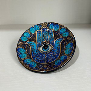 Porta Incenso Redondo Vidro Estampas Diversas