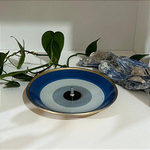 Porta Incenso Redondo Olho Grego