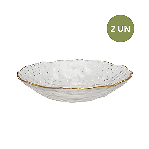 SET COM 2 BOWLS SERENITY GOLD