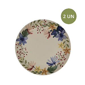 SET COM 2 PRATOS SOBREMESA PRIMAVERA