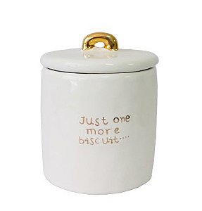 POTE DE PORCELANA COM TAMPA BRANCO E DOURADO