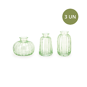 KIT 3 VASOS VERDE