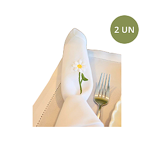 SET COM 2 GUARDANAPOS MARGARIDA