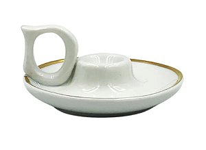 CASTIÇAL FILETE OURO