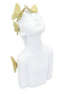 ESCULTURA MENINA COM BORBOLETAS