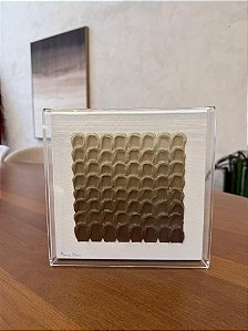 QUADRO PINCELADAS MOCHA MOUSSE ACRÍLICO