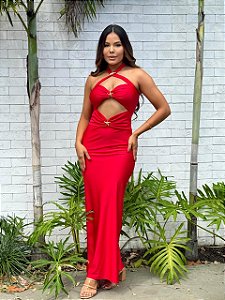 VESTIDO LONGO VERMELHO