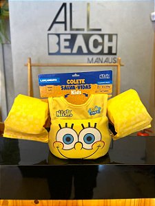 Boia Infantil com Colete Salva-Vidas Bob Esponja
