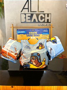 Boia Infantil com Colete Salva-Vidas Urso