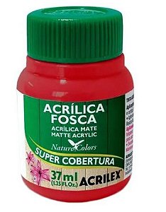 Tinta Acrílica Fosca Acrilex 37ml - Vermelho Escarlate 508