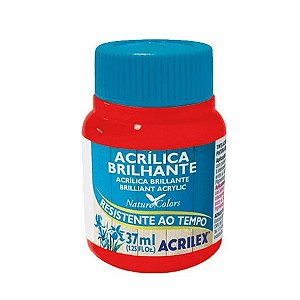 Tinta Acrílica Brilhante Acrilex 37ml - Vermelho Fogo 507