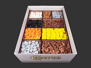 Organizador (INSERT MDF) para Caverna (Modelo 2) + Board Band (Elástico)