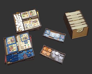 UPGRADE KIT para Organizador (INSERT MDF) para Great Western Trail 2ª Edição (Modelo 1 p/ Modelo 2)
