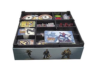 Organizador (SOFT INSERT XPS) para Zombicide: Marvel Zombies - Heroes' Resistance + Board Band (Elástico)