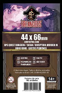 Sleeve Customizado para RPG Quest Dungeon / CATAN / Deception: Murder in Hong Kong - Cartas Pequenas (44 x 66)