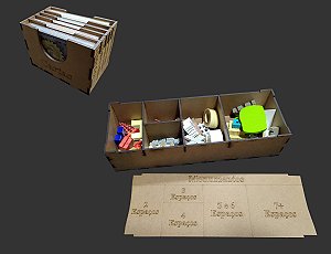 Upgrade Kit para Organizador (INSERT MDF) para World Wonders (Modelo 1 p/ Modelo 2)