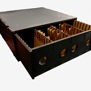 Caixa Organizadora para Card Games (Genérico) - Modelo Vertical BLACK - TIPO GAVETA