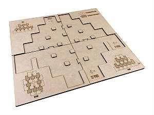 Playmat em MDF para 7 Wonders Duel (Modelo 1) - SEM CASE