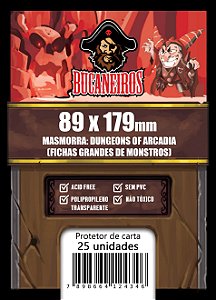 Sleeve Customizado para Masmorra: Dungeons of Arcadia - Fichas Grandes de Monstros (89 x 179)