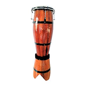 Atabaque Madeira afinação Tarraxa com suporte 80cm -Salles ES344ATC