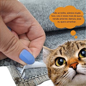 Arranhador Para Gato Gatos Sofá ( Kit Com 3 Und) 30x60 Cole em qualquer lugar ARRANHADORCINZA30X60