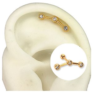 Piercing Orelha Cluster Helix Conch