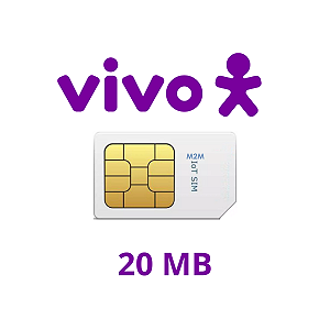 Chip M2M VIVO 20 MB para Rastreamento Veicular