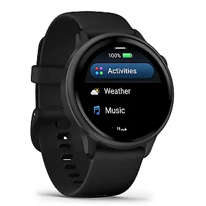 Monitor Cardíaco GPS Garmin Relógio Vivoactive 6 Preto com pulseira Preta