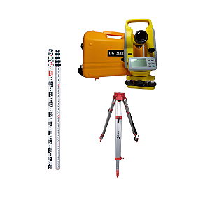 Kit Teodolito Eletrônico DGT 2GLD + Mira 7m + Tripe