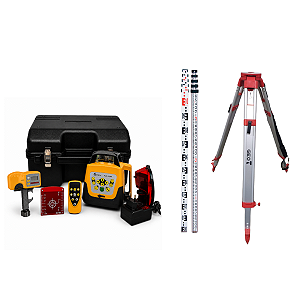 Kit Nível a Laser Giratório GeoT FRE203N com Tripé e Mira 5M