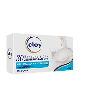SABONETE CLOY CREME HIDRATANTE MILK CARE  80g