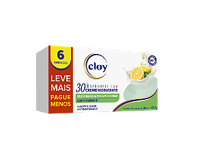 SABONETE CLOY CREME HIDRATANTE GINGER & LEMON ANTIBACTERIANO - LEVE MAIS PAGUE MENOS