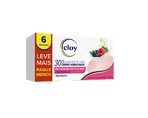 SABONETE CLOY CREME HIDRATANTE RED FRUITS 6X80 GRAMAS - LEVE MAIS PAGUE MENOS