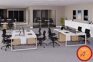 Ambiente de Trabalho GebbWork Pé Quadro