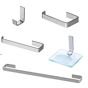 Kit 05 Acessorios Semi Luxo S/Logo