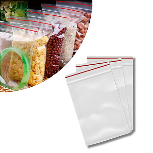 Kit 100 Saquinho 14x20cm Zip Lock Hermético