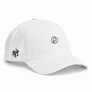 Boné Dad Hat Paz Branco com Lâmpada Bordada | A Ideia